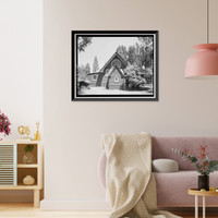 Historic Framed Print, Mare Island Naval Shipyard, St. Peter's Chapel, Walnut Street & Cedar Parkway, Vallejo, Solano County, CA - 5,  17-7/8" x 21-7/8"