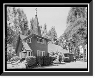 Historic Framed Print, Mare Island Naval Shipyard, St. Peter's Chapel, Walnut Street & Cedar Parkway, Vallejo, Solano County, CA - 6,  17-7/8" x 21-7/8"