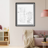 Historic Framed Print, Mare Island Naval Shipyard, St. Peter's Chapel, Walnut Street & Cedar Parkway, Vallejo, Solano County, CA - 8,  17-7/8" x 21-7/8"