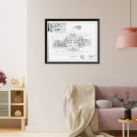 Historic Framed Print, Southern Ute Boarding School, Boy's Dormitory, Ouray & Capote Drives, Ignacio, La Plata County, CO - 2,  17-7/8" x 21-7/8"