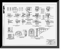 Historic Framed Print, Southern Ute Boarding School, Boy's Dormitory, Ouray & Capote Drives, Ignacio, La Plata County, CO - 5,  17-7/8" x 21-7/8"