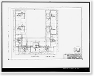 Historic Framed Print, Techwood Homes, Building No. 4, 489-499 Techwood Drive & 115-119 Pine Street, Atlanta, Fulton County, GA - 2,  17-7/8" x 21-7/8"
