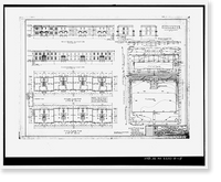 Historic Framed Print, Techwood Homes, Building No. 12, 428-440 Lovejoy Street, Atlanta, Fulton County, GA,  17-7/8" x 21-7/8"