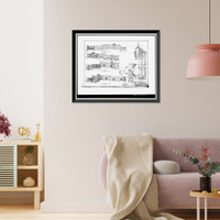 Historic Framed Print, Techwood Homes, Building No. 16, 488-514 Techwood Drive, Atlanta, Fulton County, GA - 2,  17-7/8" x 21-7/8"