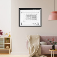 Historic Framed Print, Clark Howell Homes (Public Housing), Bounded by North Avenue, Lovejoy Street, Mills Street & Luckie Street, Atlanta, Fulton County, GA - 6,  17-7/8" x 21-7/8"