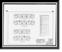 Historic Framed Print, Clark Howell Homes (Public Housing), Bounded by North Avenue, Lovejoy Street, Mills Street & Luckie Street, Atlanta, Fulton County, GA - 8,  17-7/8" x 21-7/8"