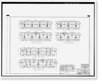 Historic Framed Print, Clark Howell Homes (Public Housing), Bounded by North Avenue, Lovejoy Street, Mills Street & Luckie Street, Atlanta, Fulton County, GA - 9,  17-7/8" x 21-7/8"