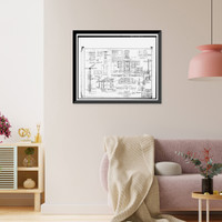 Historic Framed Print, Clark Howell Homes (Public Housing), Bounded by North Avenue, Lovejoy Street, Mills Street & Luckie Street, Atlanta, Fulton County, GA - 11,  17-7/8" x 21-7/8"