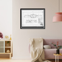 Historic Framed Print, Clark Howell Homes, Community Center, 528 Lovejoy Street, Atlanta, Fulton County, GA - 6,  17-7/8" x 21-7/8"