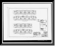 Historic Framed Print, Clark Howell Homes, Building 12-A, 500 Lovejoy Street, Atlanta, Fulton County, GA - 2,  17-7/8" x 21-7/8"