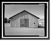 Historic Framed Print, Fort Huachuca, Cavalry Stable, Clarkson Road, Sierra Vista vicinity, Cochise County, AZ,  17-7/8" x 21-7/8"