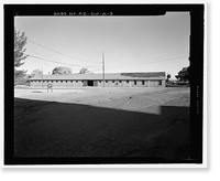 Historic Framed Print, Fort Huachuca, Cavalry Stable, Clarkson Road, Sierra Vista vicinity, Cochise County, AZ - 3,  17-7/8" x 21-7/8"