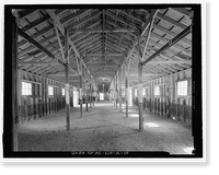 Historic Framed Print, Fort Huachuca, Cavalry Stable, Clarkson Road, Sierra Vista vicinity, Cochise County, AZ - 10,  17-7/8" x 21-7/8"