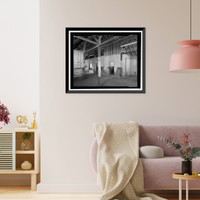 Historic Framed Print, Fort Huachuca, Cavalry Stable, Clarkson Road, Sierra Vista vicinity, Cochise County, AZ - 13,  17-7/8" x 21-7/8"