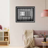 Historic Framed Print, Fort Huachuca, Cavalry Stable, Clarkson Road, Sierra Vista vicinity, Cochise County, AZ - 15,  17-7/8" x 21-7/8"