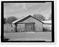 Historic Framed Print, Fort Huachuca, Cavalry Stable, Clarkson Road, Sierra Vista vicinity, Cochise County, AZ - 18,  17-7/8" x 21-7/8"