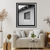 Historic Framed Print, Fort Huachuca, Cavalry Stable, Clarkson Road, Sierra Vista vicinity, Cochise County, AZ - 19,  17-7/8" x 21-7/8"