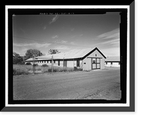 Historic Framed Print, Fort Huachuca, Cavalry Stable, Clarkson Road, Sierra Vista vicinity, Cochise County, AZ - 23,  17-7/8" x 21-7/8"