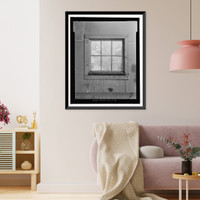 Historic Framed Print, Fort Huachuca, Cavalry Stable, Clarkson Road, Sierra Vista vicinity, Cochise County, AZ - 25,  17-7/8" x 21-7/8"