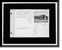 Historic Framed Print, Fort Huachuca, Cavalry Stable, Clarkson Road, Sierra Vista vicinity, Cochise County, AZ - 27,  17-7/8" x 21-7/8"