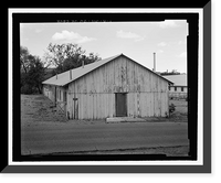 Historic Framed Print, Fort Huachuca, Cavalry Stable, Clarkson Road, Sierra Vista vicinity, Cochise County, AZ - 28,  17-7/8" x 21-7/8"