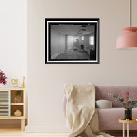 Historic Framed Print, Fort Huachuca, Cavalry Stable, Clarkson Road, Sierra Vista vicinity, Cochise County, AZ - 30,  17-7/8" x 21-7/8"