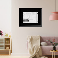 Historic Framed Print, Fort Huachuca, Cavalry Stable, Clarkson Road, Sierra Vista vicinity, Cochise County, AZ - 32,  17-7/8" x 21-7/8"