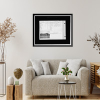 Historic Framed Print, Fort Huachuca, Cavalry Stable, Clarkson Road, Sierra Vista vicinity, Cochise County, AZ - 32,  17-7/8" x 21-7/8"