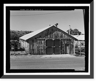 Historic Framed Print, Fort Huachuca, Cavalry Stable, Clarkson Road, Sierra Vista vicinity, Cochise County, AZ - 38,  17-7/8" x 21-7/8"