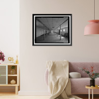 Historic Framed Print, Fort Huachuca, Cavalry Stable, Clarkson Road, Sierra Vista vicinity, Cochise County, AZ - 39,  17-7/8" x 21-7/8"