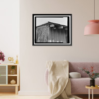 Historic Framed Print, Fort Huachuca, Cavalry Stable, Clarkson Road, Sierra Vista vicinity, Cochise County, AZ - 41,  17-7/8" x 21-7/8"