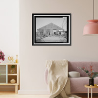 Historic Framed Print, New Haven Rail Yard, Freight Car Shop, Vicinity of Union Avenue, New Haven, New Haven County, CT - 3,  17-7/8" x 21-7/8"
