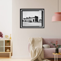 Historic Framed Print, New Haven Rail Yard, Small Stores Building, Vicinity of Union Avenue, New Haven, New Haven County, CT,  17-7/8" x 21-7/8"