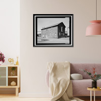 Historic Framed Print, New Haven Rail Yard, Oil Storage Building, Vicinity of Union Avenue, New Haven, New Haven County, CT,  17-7/8" x 21-7/8"