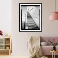 Historic Framed Print, New Haven Rail Yard, Locker Building, Vicinity of Cedar Street, New Haven, New Haven County, CT - 3,  17-7/8" x 21-7/8"