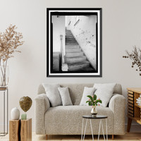 Historic Framed Print, New Haven Rail Yard, Locker Building, Vicinity of Cedar Street, New Haven, New Haven County, CT - 3,  17-7/8" x 21-7/8"