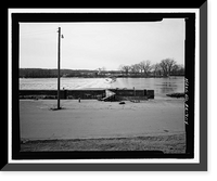 Historic Framed Print, Upper White River Lock & Dam Nos. 1, 2, & 3, Spanning White River, Batesville, Independence County, AR - 4,  17-7/8" x 21-7/8"