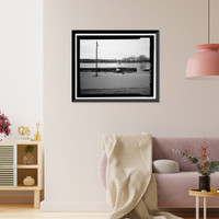 Historic Framed Print, Upper White River Lock & Dam Nos. 1, 2, & 3, Spanning White River, Batesville, Independence County, AR - 4,  17-7/8" x 21-7/8"