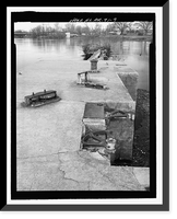 Historic Framed Print, Upper White River Lock & Dam Nos. 1, 2, & 3, Spanning White River, Batesville, Independence County, AR - 7,  17-7/8" x 21-7/8"