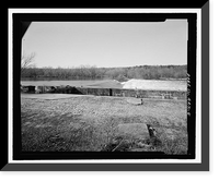 Historic Framed Print, Upper White River Lock & Dam Nos. 1, 2, & 3, Spanning White River, Batesville, Independence County, AR - 8,  17-7/8" x 21-7/8"