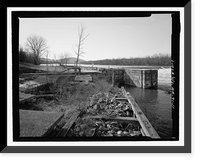 Historic Framed Print, Upper White River Lock & Dam Nos. 1, 2, & 3, Spanning White River, Batesville, Independence County, AR - 11,  17-7/8" x 21-7/8"