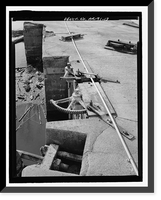 Historic Framed Print, Upper White River Lock & Dam Nos. 1, 2, & 3, Spanning White River, Batesville, Independence County, AR - 13,  17-7/8" x 21-7/8"