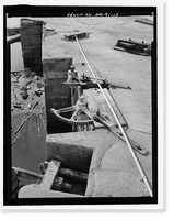 Historic Framed Print, Upper White River Lock & Dam Nos. 1, 2, & 3, Spanning White River, Batesville, Independence County, AR - 13,  17-7/8" x 21-7/8"