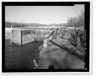 Historic Framed Print, Upper White River Lock & Dam Nos. 1, 2, & 3, Spanning White River, Batesville, Independence County, AR - 14,  17-7/8" x 21-7/8"