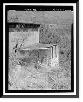 Historic Framed Print, Childs-Irving Hydroelectric Project, Irving System, Sandbox & Spill Gate, Forest Service Road 708/502, Camp Verde vicinity, Yavapai County, AZ,  17-7/8" x 21-7/8"