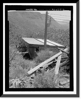 Historic Framed Print, Childs-Irving Hydroelectric Project, Irving System, Sandbox & Spill Gate, Forest Service Road 708/502, Camp Verde vicinity, Yavapai County, AZ - 2,  17-7/8" x 21-7/8"