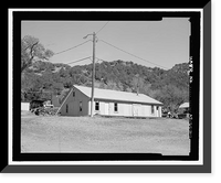 Historic Framed Print, Childs-Irving Hydroelectric Project, Irving System, Storehouse & Cottage, Forest Service Road 708/502, Camp Verde vicinity, Yavapai County, AZ,  17-7/8" x 21-7/8"