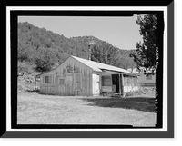 Historic Framed Print, Childs-Irving Hydroelectric Project, Irving System, Storehouse & Cottage, Forest Service Road 708/502, Camp Verde vicinity, Yavapai County, AZ - 2,  17-7/8" x 21-7/8"