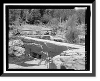 Historic Framed Print, Childs-Irving Hydroelectric Project, Childs System, Flume Intake & Forebay, Forest Service Road 708/502, Camp Verde vicinity, Yavapai County, AZ,  17-7/8" x 21-7/8"