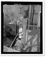 Historic Framed Print, Childs-Irving Hydroelectric Project, Childs System, Flume Intake & Forebay, Forest Service Road 708/502, Camp Verde vicinity, Yavapai County, AZ - 2,  17-7/8" x 21-7/8"